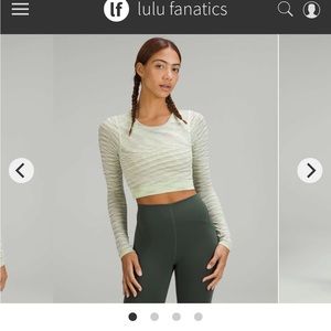 Lululemon long sleeve cropped ebb to street
